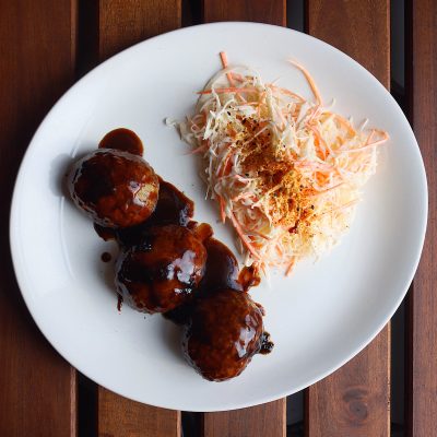 Mini Skillet Meatloaves and Japanese Slaw