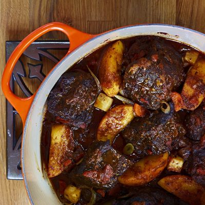 Braised Short Ribs with Coffee & Apples