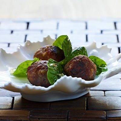 Image of Lamb Meatballs with Spinach Salad