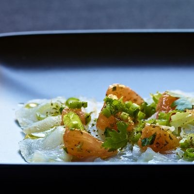 Image of Fluke Crudo with Grapefruit Salsa