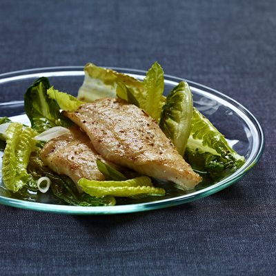 Sautéed Flounder with Pickled Spring Onions