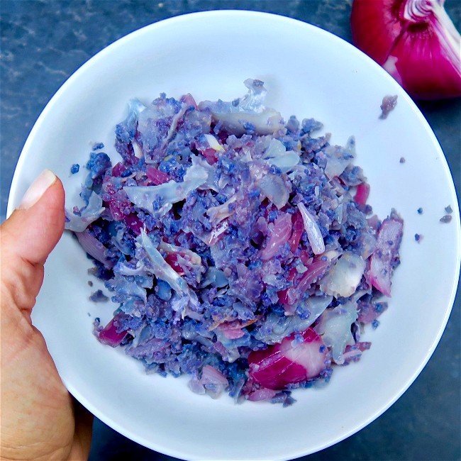 Image of purple cauliflower rice