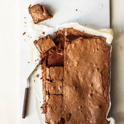 Mocha Black Pepper Brownies with Pecans and Walnuts