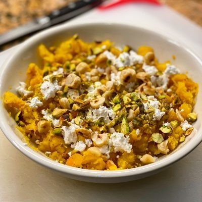 Image of Butternut Squash with Feta and Hazelnuts
