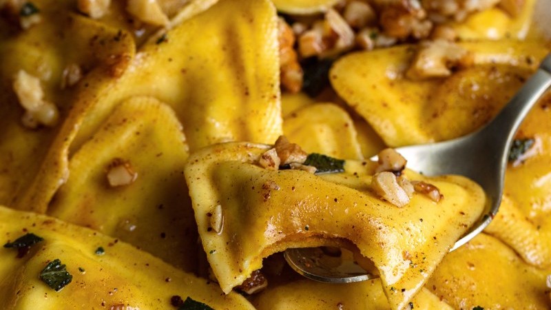 Image of Butternut Squash Ravioli With Sage Butter Sauce
