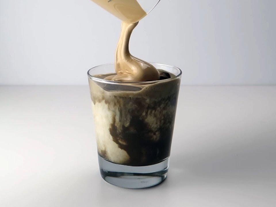Hojicha Topped With Frothy Coffee