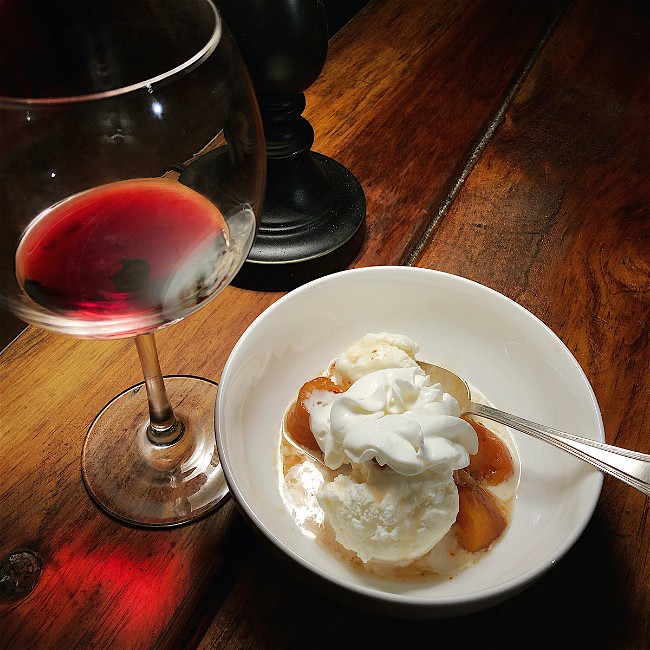 Image of Roasted Peaches with Orchidea Chantilly Cream