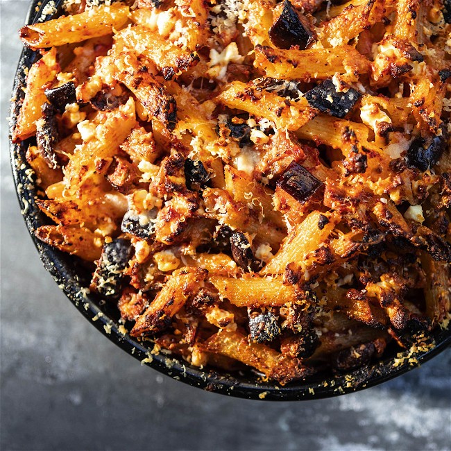 Image of Eggplant & Olive Baked Penne with Feta