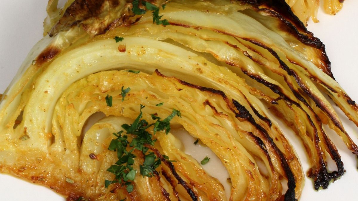 Image of Roasted Cabbage with Mustard Seasoning