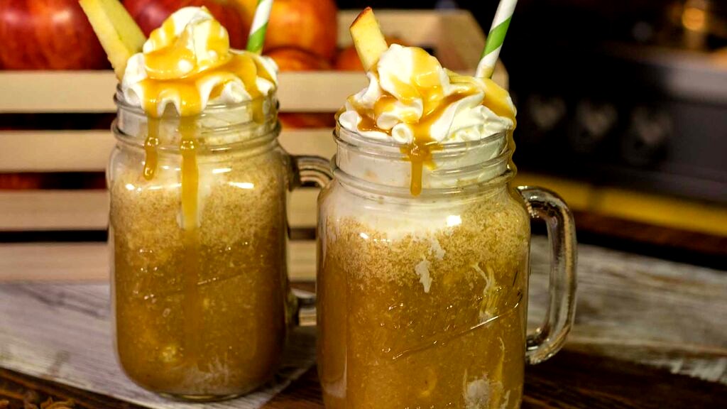Image of Apple Cider Floats with Infused Caramel Sauce