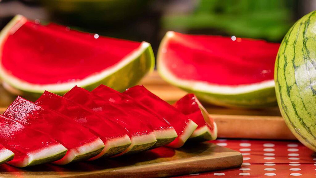 Image of Jello Filled Watermelon