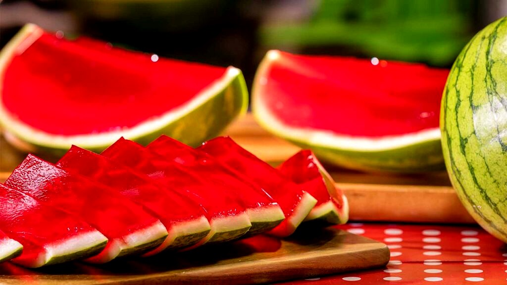 Image of Jello Filled Watermelon