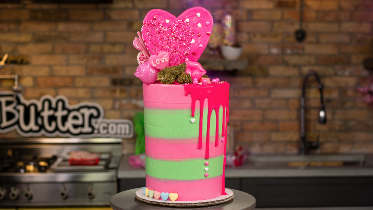 Image of Strawberry Basil Tier Cake