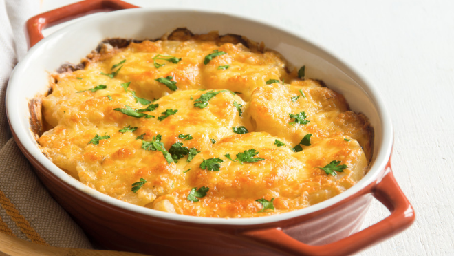 Image of Cheesy Hasselback Potatoes Gratin