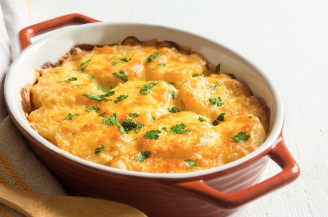 Cheesy Hasselback Potatoes Gratin