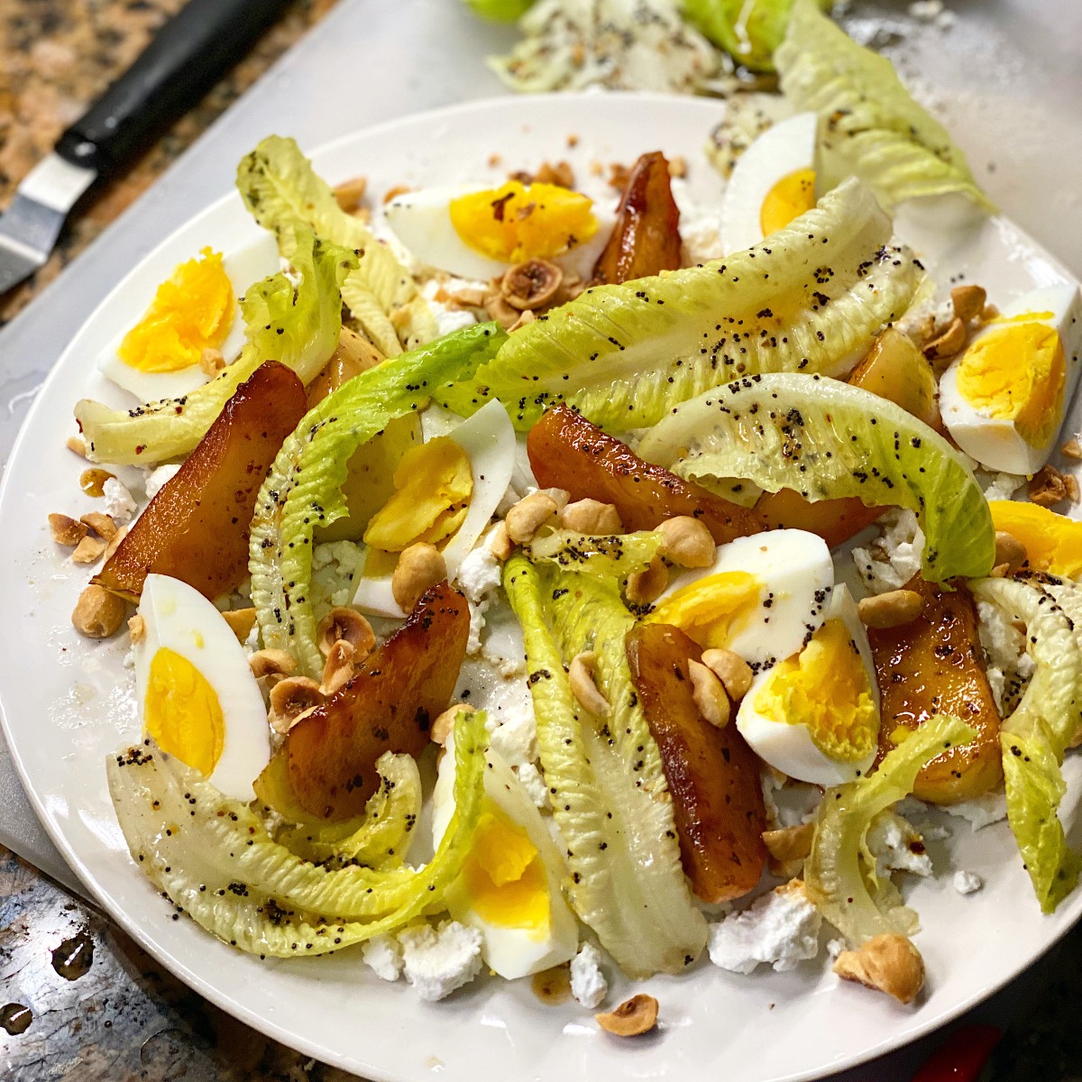 Cider Vinegar and Honey Roasted Apple Salad