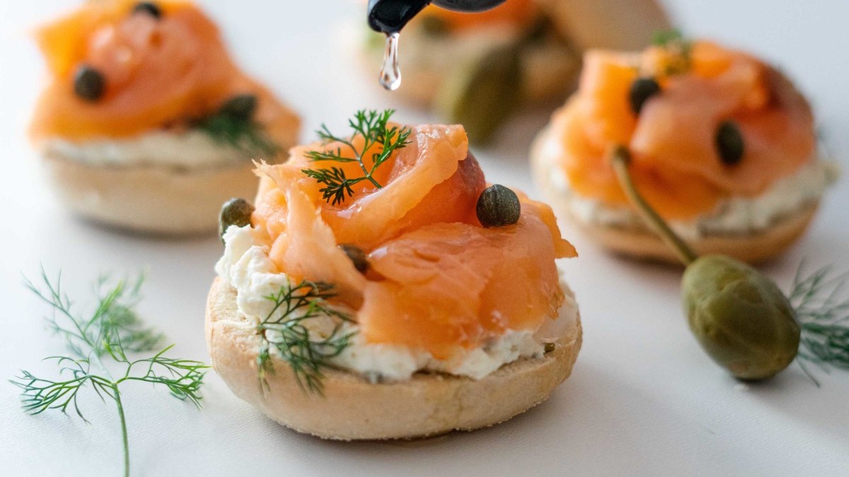 Image of Smoked Salmon Bagel Bites