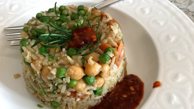 Image of Pineapple Fried Rice with Garbanzo Beans 