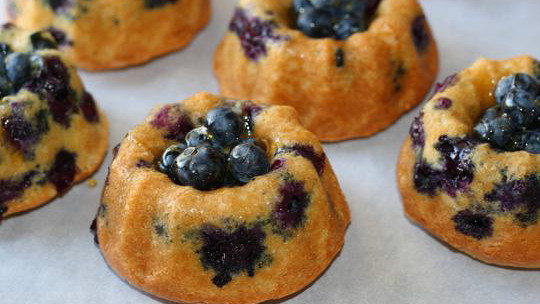 Image of Blueberry Lemon Oil Sour Cream Bundt Cakes