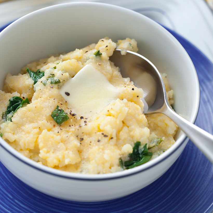 Spinach and Onion Polenta