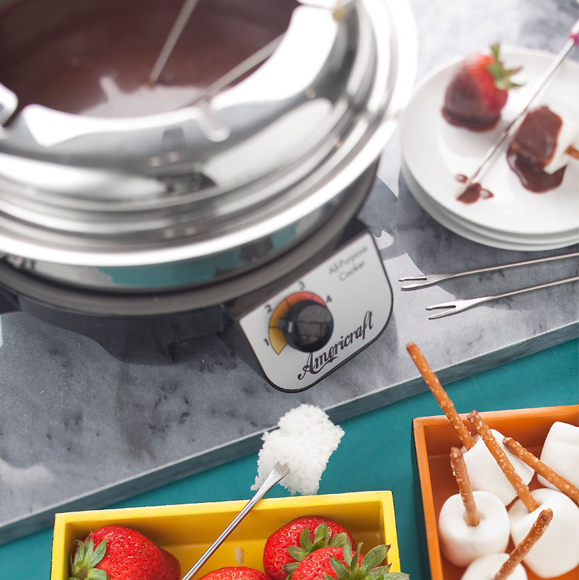 Chocolate Fondue with Orange Essence