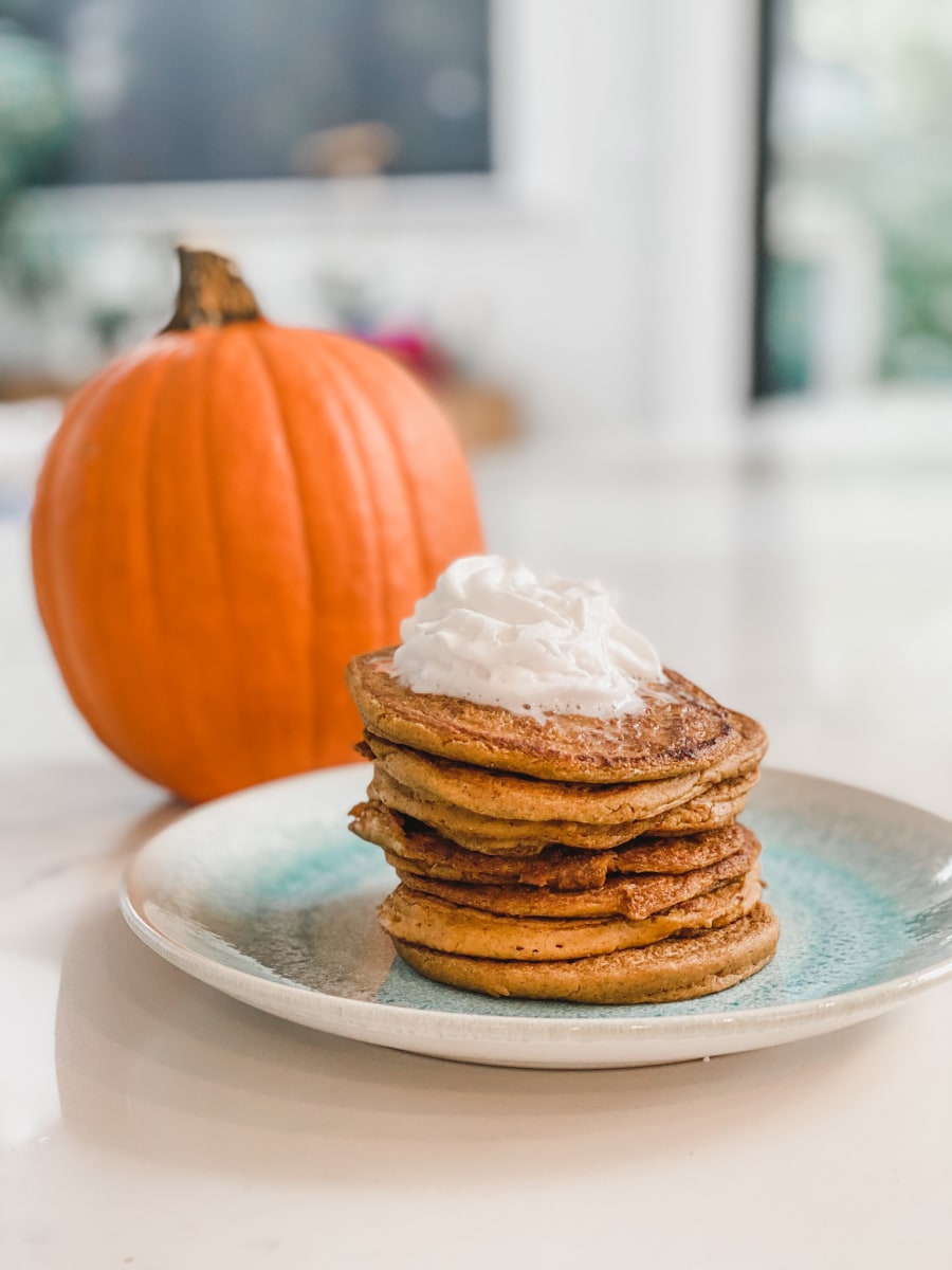 Pumpkin Spice Plant Protein Pancakes