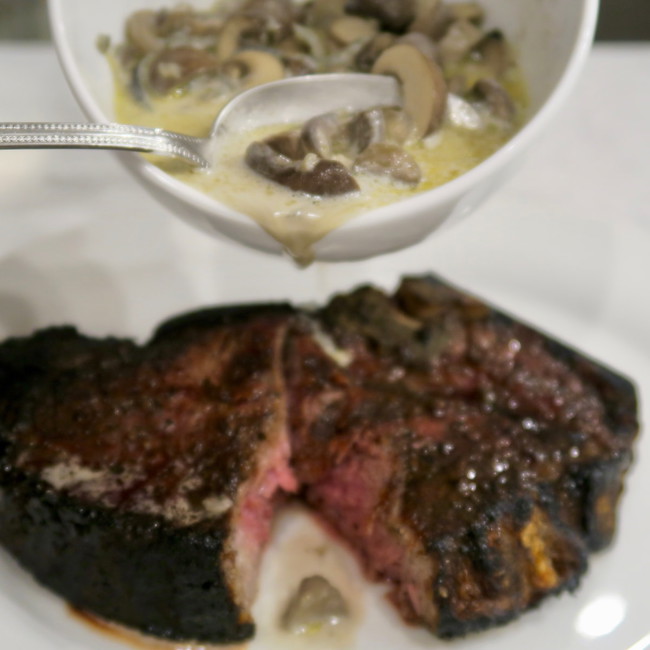 Image of mushroom cognac sauce