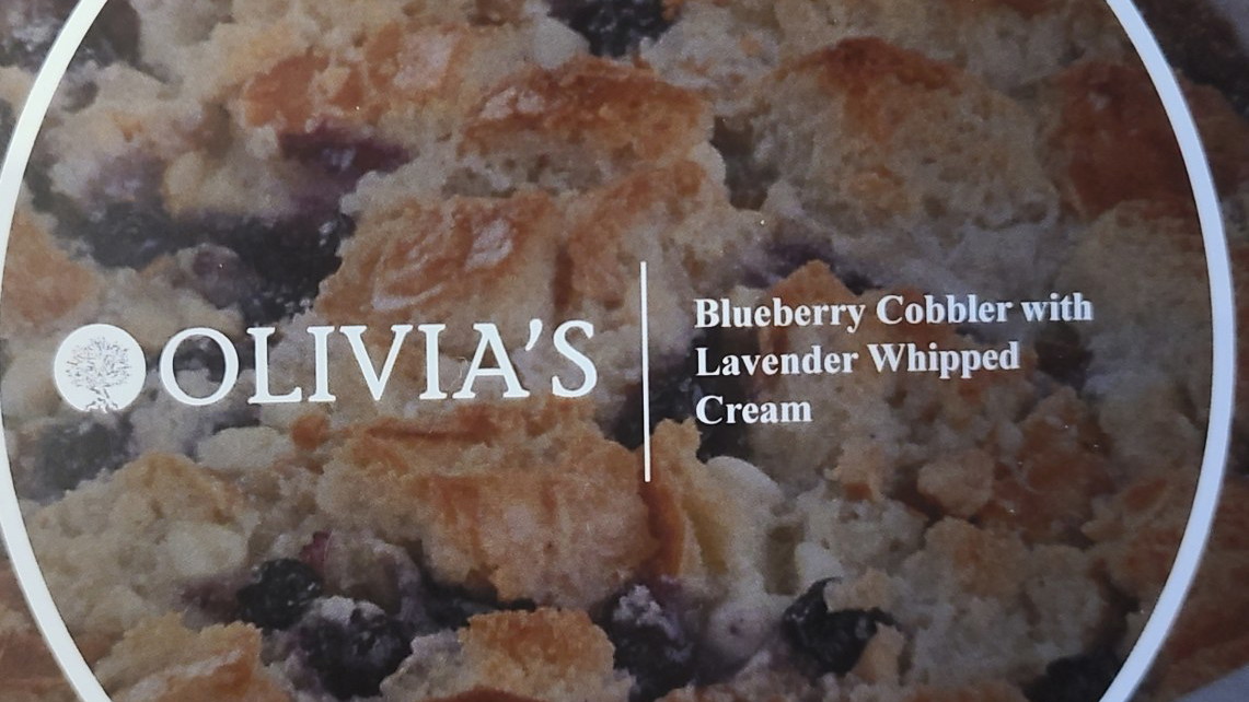 Image of Blueberry Cobbler with Lavender Whipped Cream