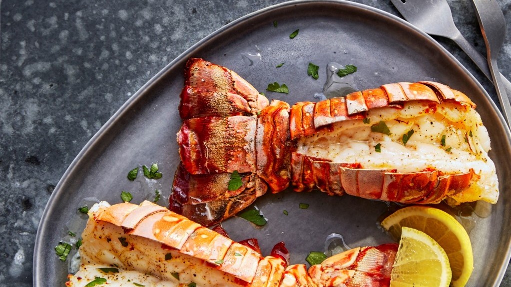 Image of Air Fryer Lobster Tails with Lemon-Garlic Butter