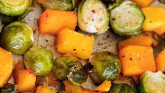 Image of Maple Glazed Butternut Squash & Brussels Sprouts