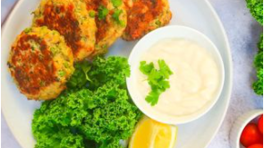 Image of SALMON + KALE FRITTERS
