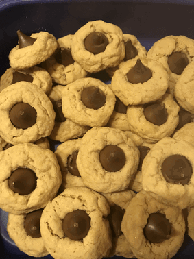 Maple Peanut Butter Thumbprint Cookies