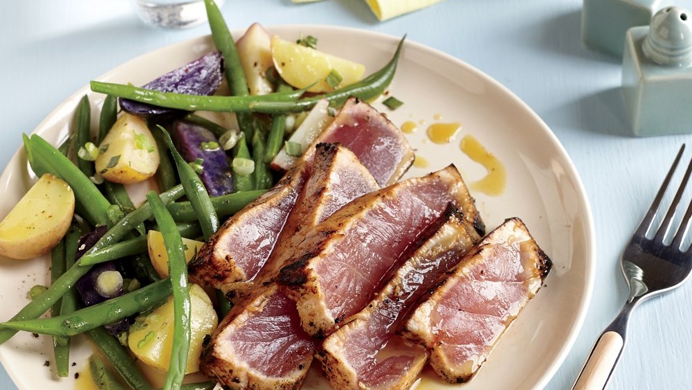 Image of Maple and Mustard Seared Tuna Steaks