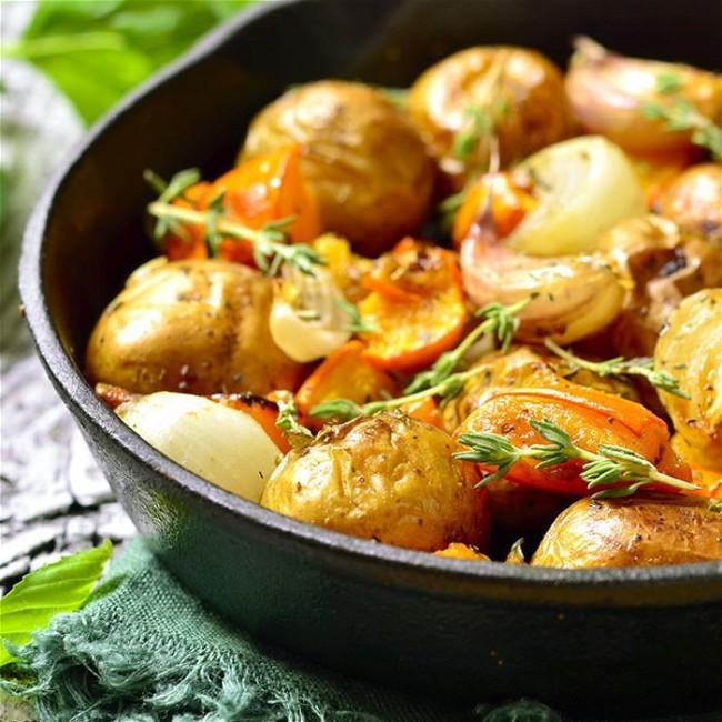 Image of Braised Butternut Squash and Potatoes.
