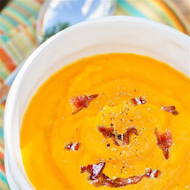 Image of Butternut Squash Purée with Bacon.