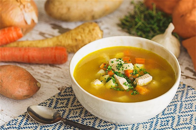 Image of Chicken Soup with Winter Vegetables