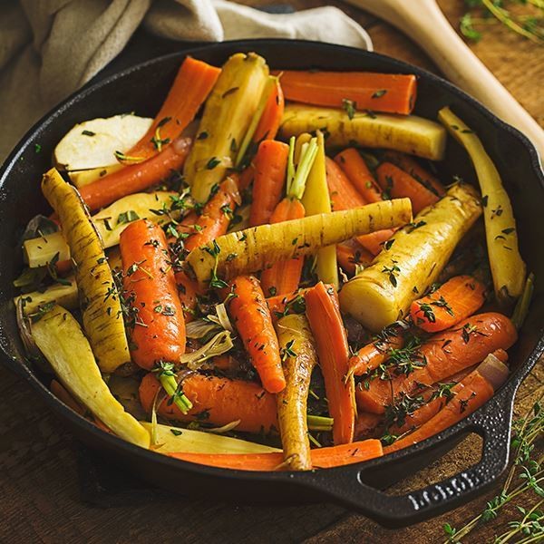 Image of Braised Carrots and Parsnips with Herbs.