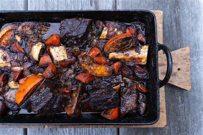 Image of Citrus-Braised Short Ribs with Star Anise and Cocoa