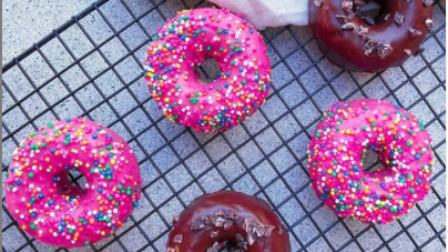 Image of VANILLA PROTEIN DONUTS WITH STICKY GLAZE