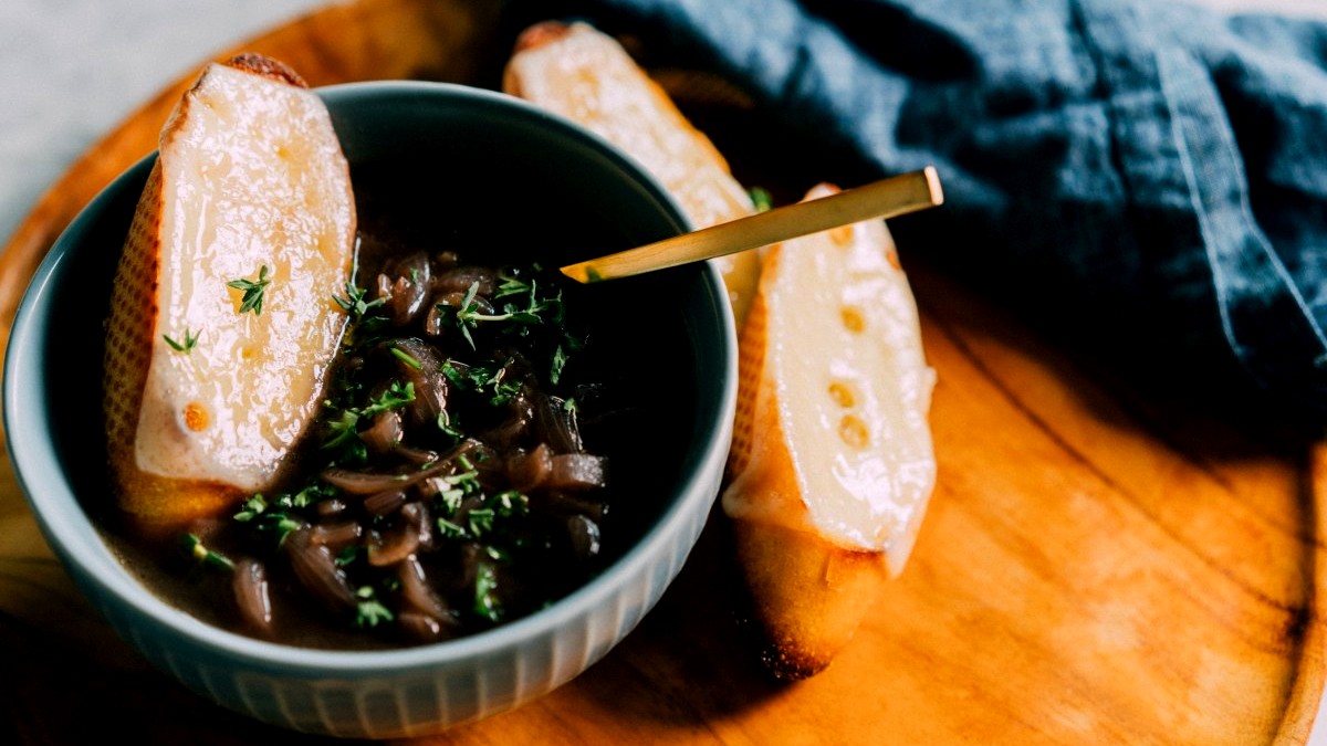 Image of Instant Pot French Onion Bone Broth Soup