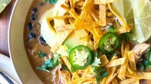 Image of Chicken Tortilla Soup with Air Fried Salty Lime Tortilla Strips