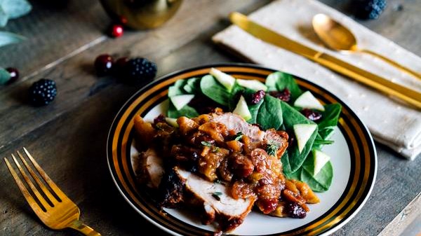 Image of Bone Broth Pork Roast with Apples