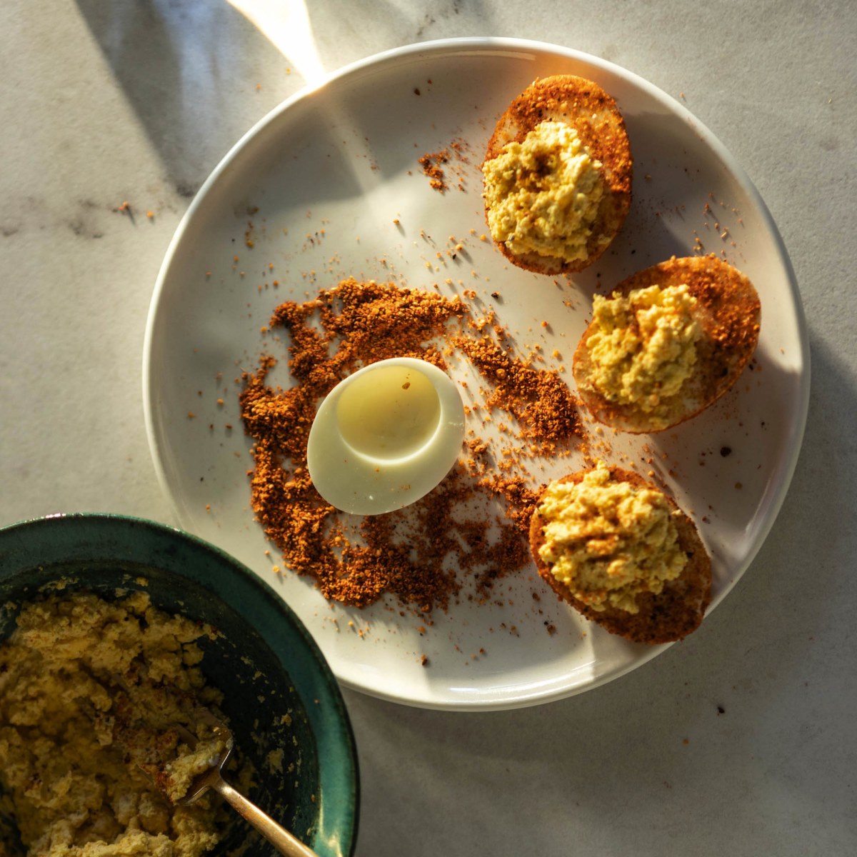 Labne Deviled Eggs with Paprika and Ginger