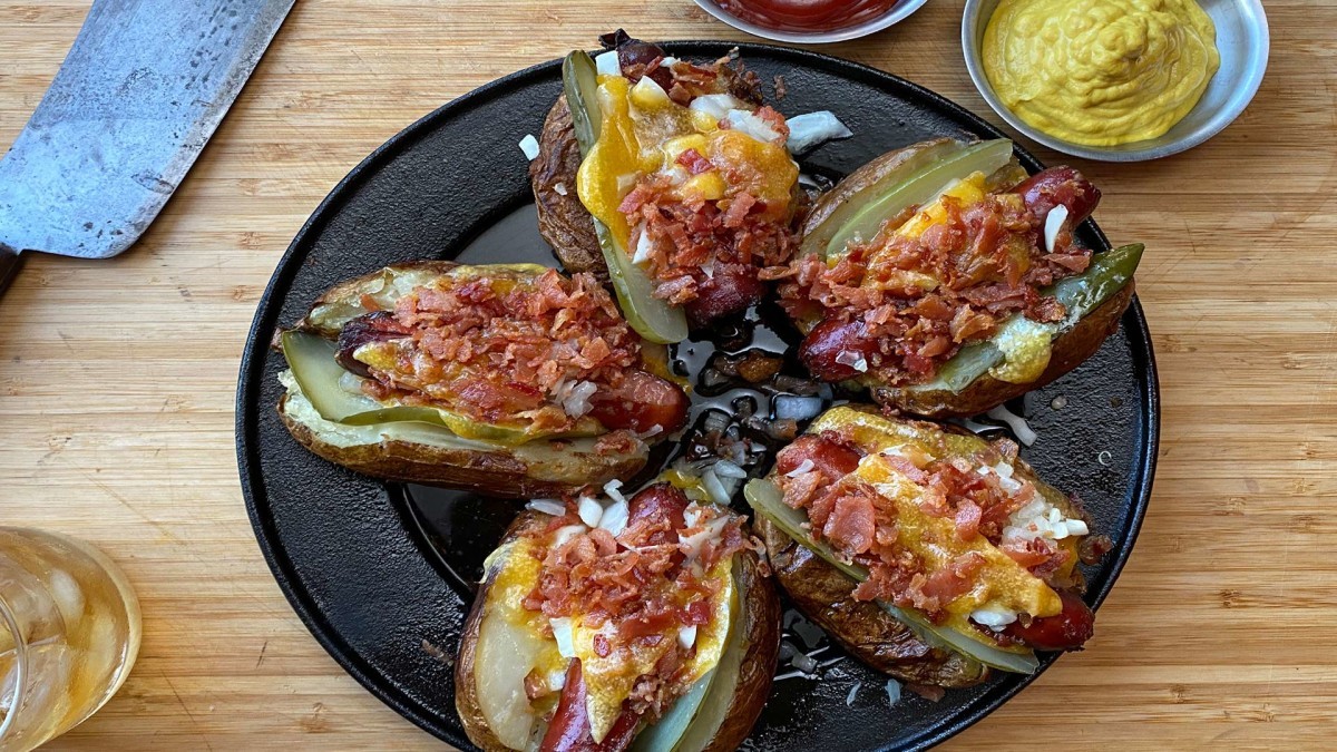 Image of Bacon Baked Potato Dogs