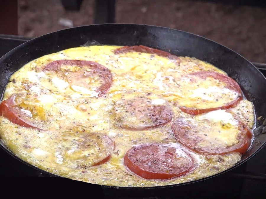 Bacon and Egg Pan Pie - Seasons and Suppers