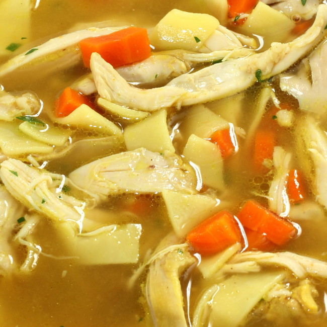 Image of Golden Chicken Noodle Soup with Turmeric and Ginger