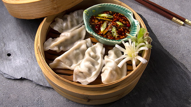 Image of Pot Stickers + oo’mämē Dipping Sauce