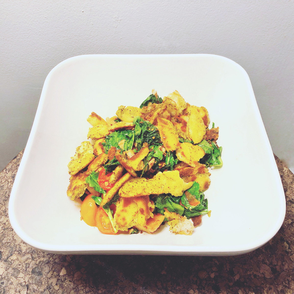 Warm Za'atar Pita Salad