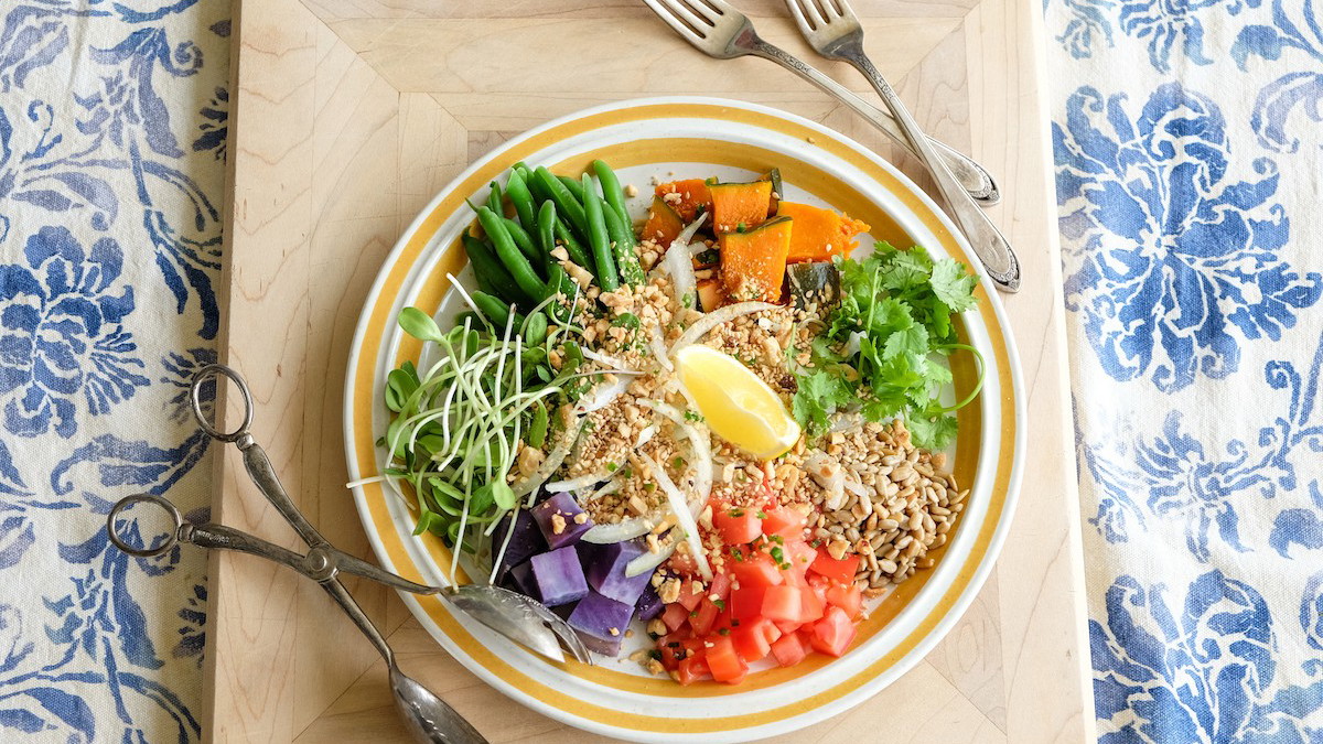 Image of Burmese Style Squash & Okinawan Sweet Potato Salad