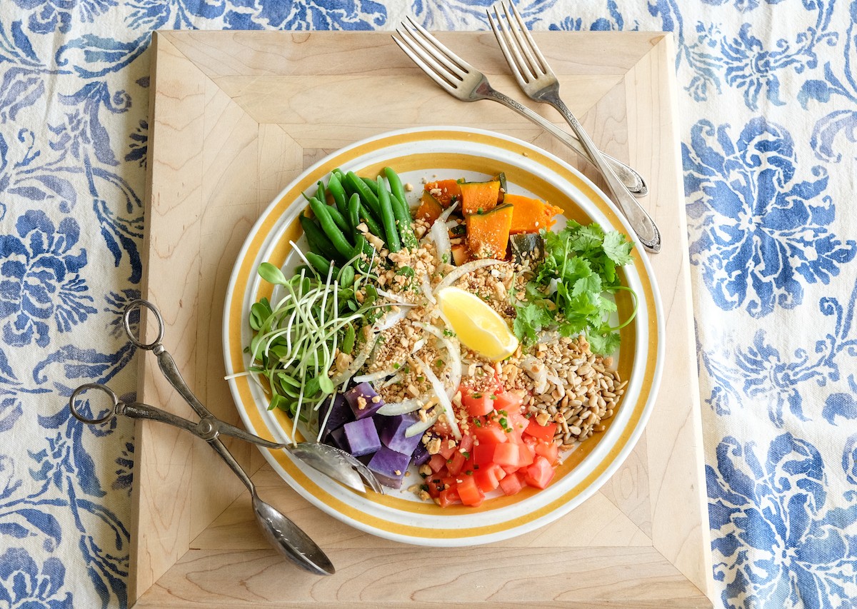 Burmese Style Squash & Okinawan Sweet Potato Salad